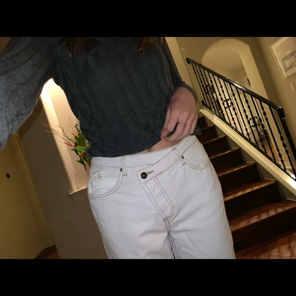 Princess Polly Lioness Lowrider Denim Jeans White - Picture 4 of 6